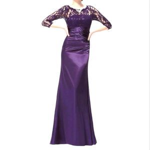Ever Pretty Purple Bridesmaid Evening Gown